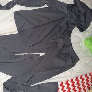 Gray Women's Hoodie and Pants Set